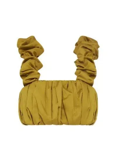 Aje Medina Cropped Top and Casabianca Tiered Skirt Set Yellow Size 8 photo 5