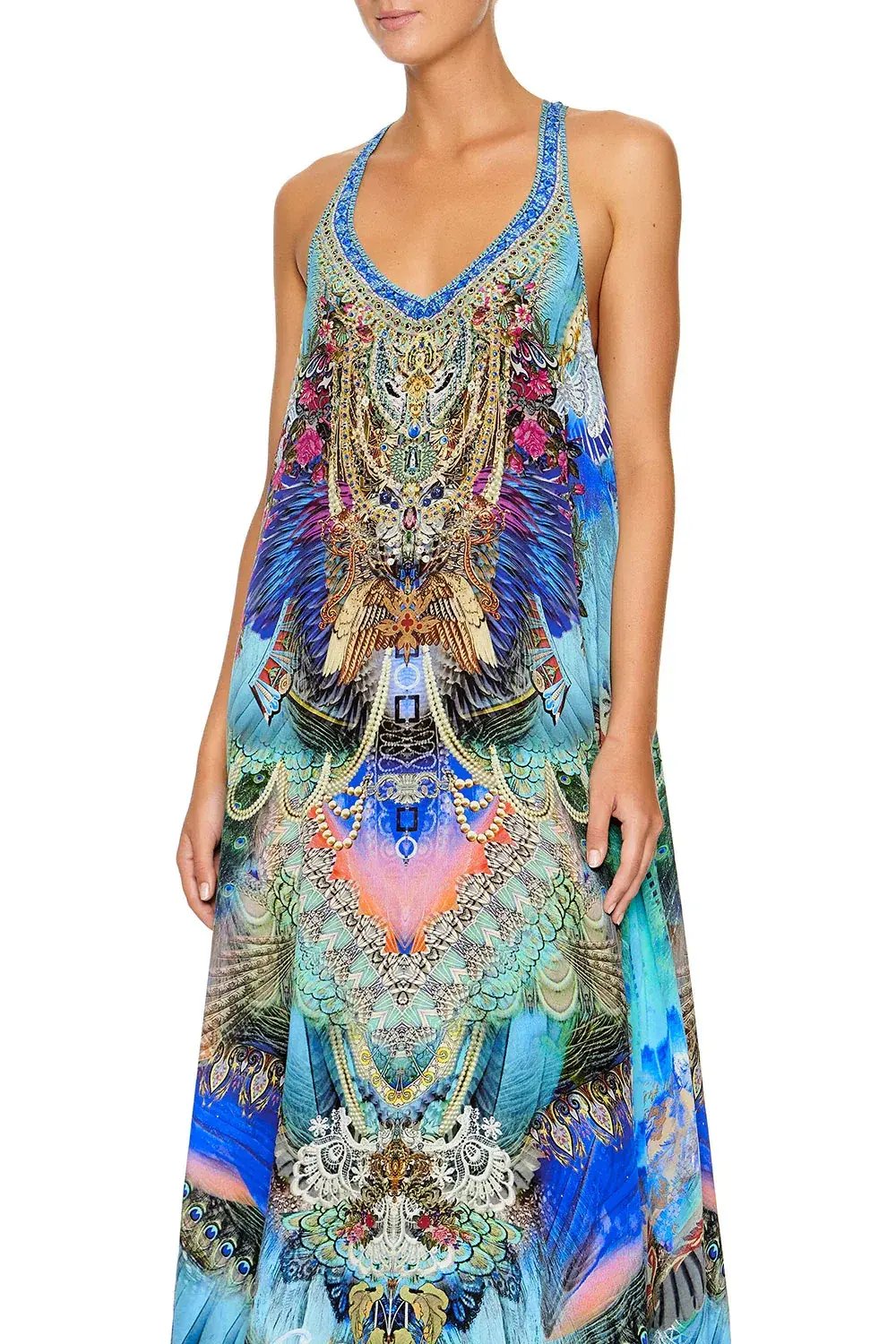 Camilla V Neck Racer Back Maxi Dress Freedom Flight Size S / AU 10 photo 5