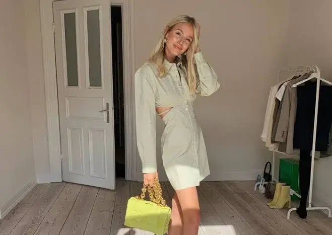 Jacquemus La Robe Cavaou Courte Shirt Mini Dress Beige Size 40 / AU 10 photo 6