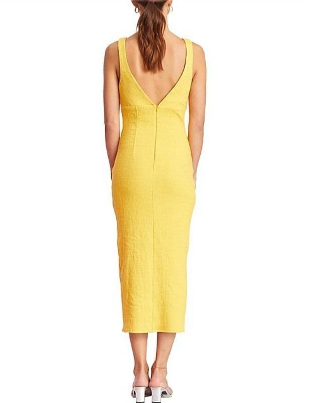 Bec & Bridge Cle'mence Midi Dress Yellow Size 6 photo 2