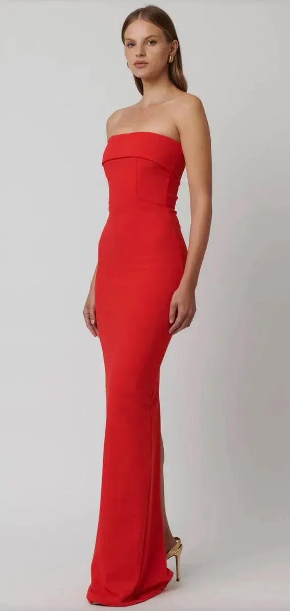 Effie Kats Monroe Gown Cherry Size 10 photo 3