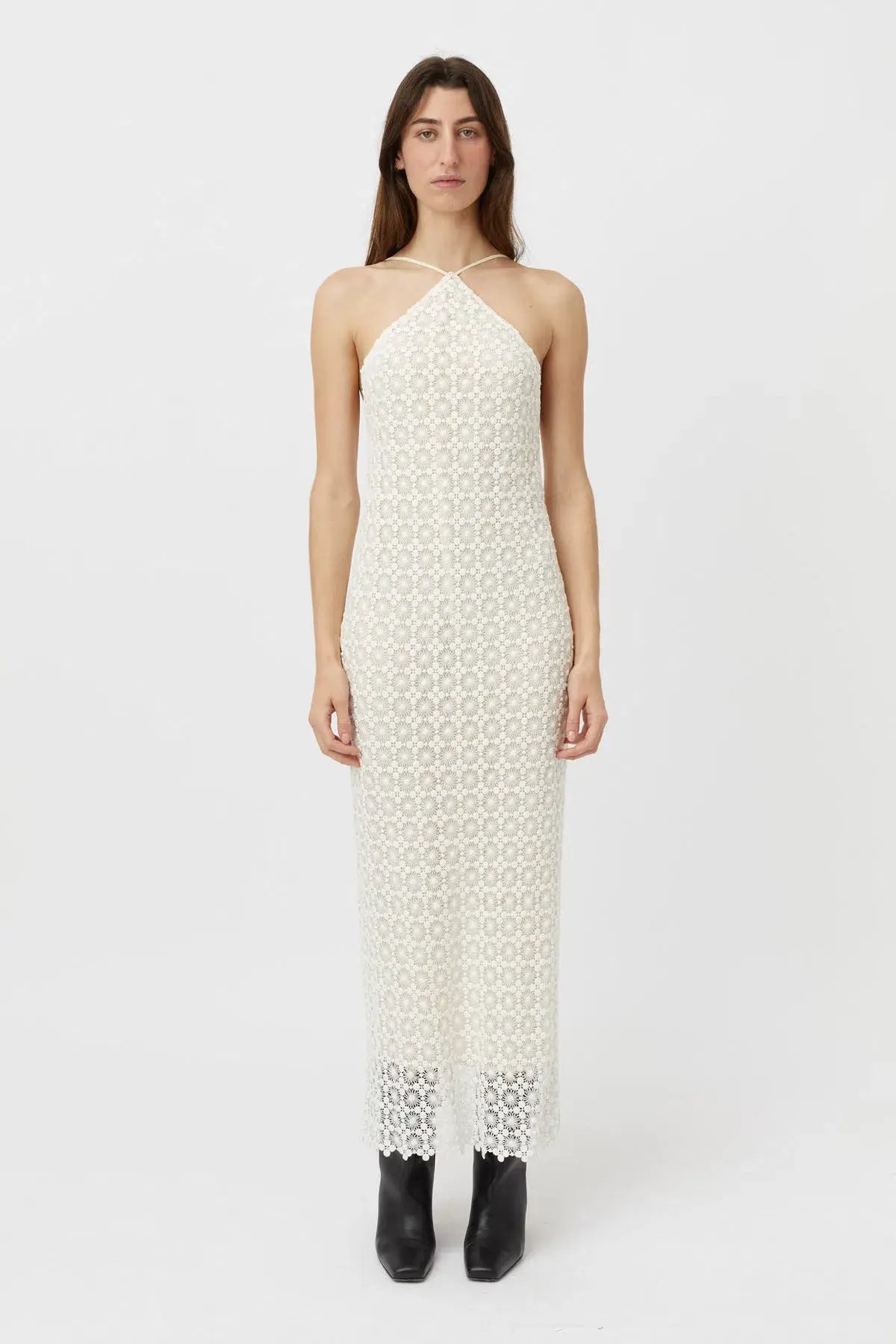 Camilla & Marc Yve Midi Dress White Size 6 photo 3