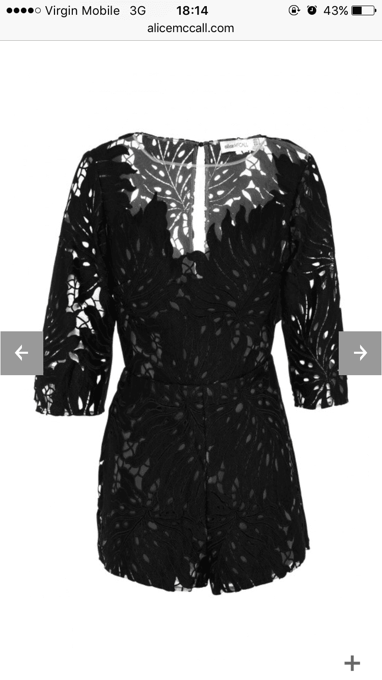 Alice McCall Rumours Black Playsuit photo 2