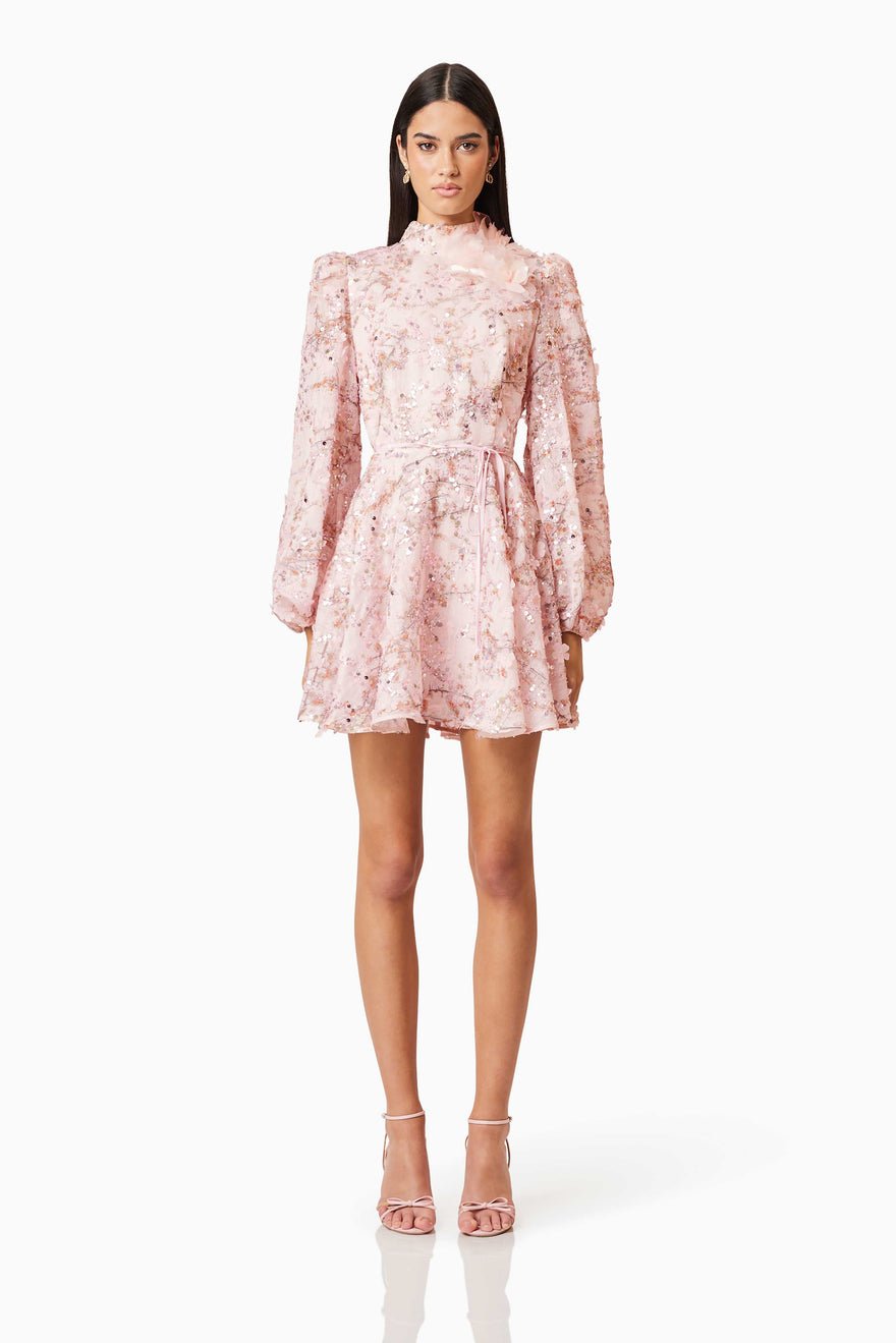 Elliatt Regina Long Sleeve Dress - Pink photo 4