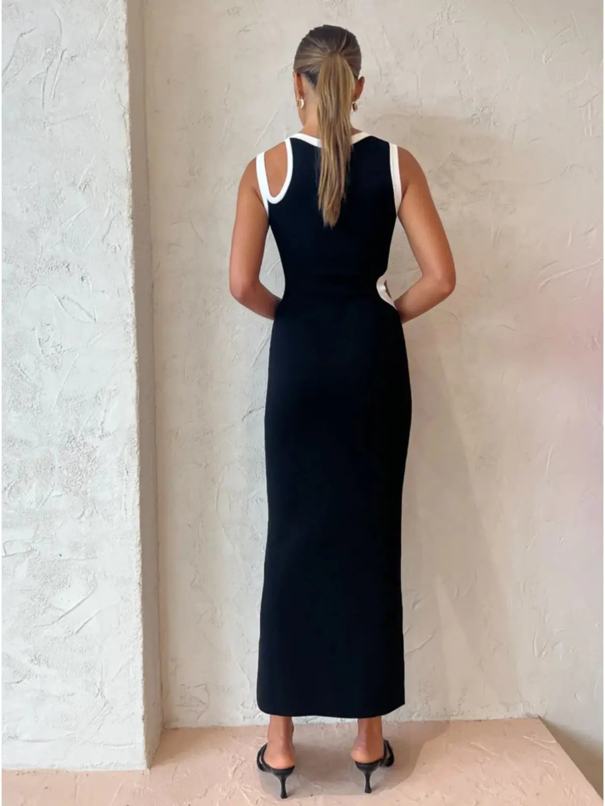 Sir the Label Evalina Cut Out Midi Dress in Black Size 1 / AU 8 photo 4