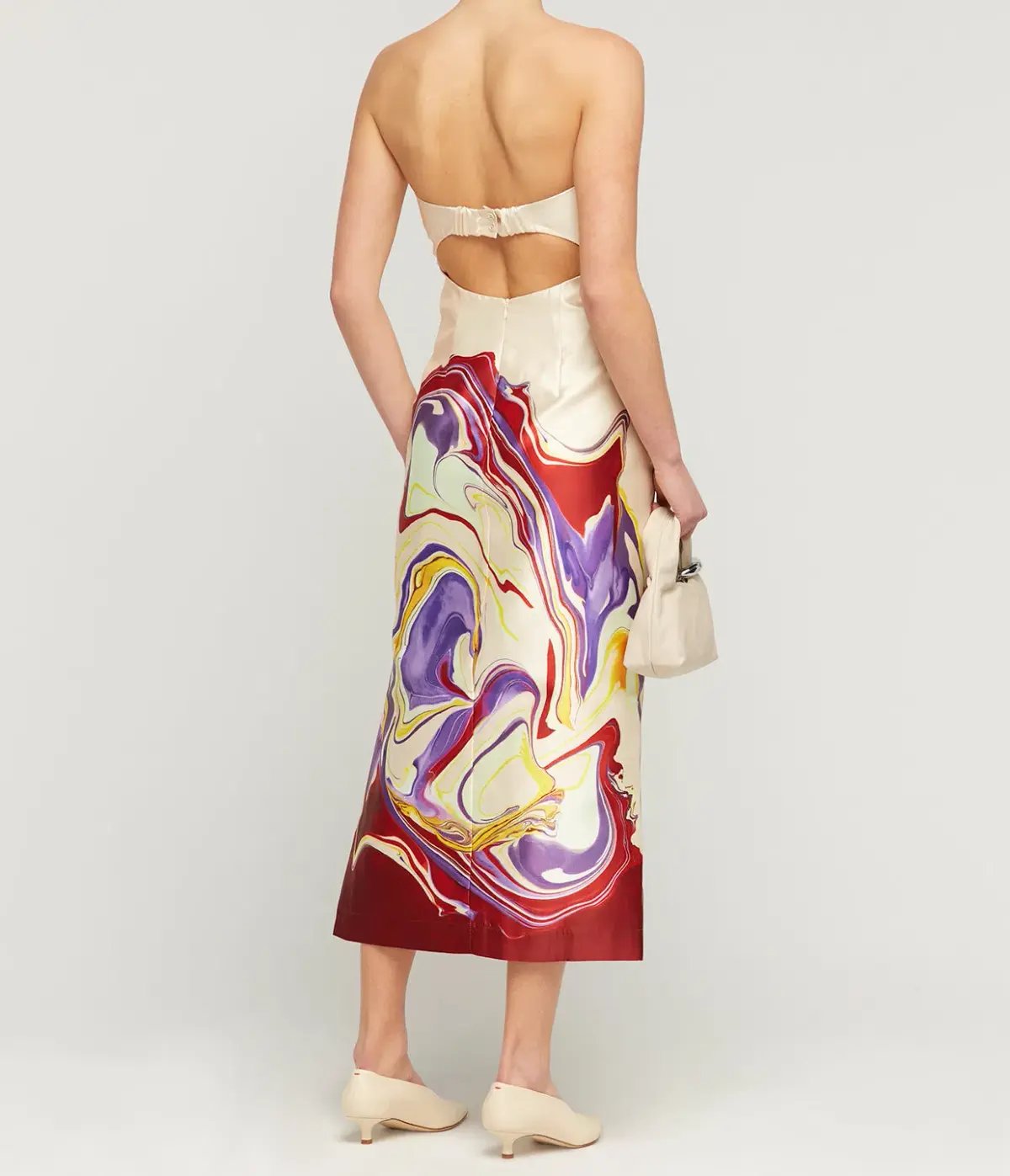 Alemais Luca Corset Midi Dress Multi Colour Size 12 photo 2