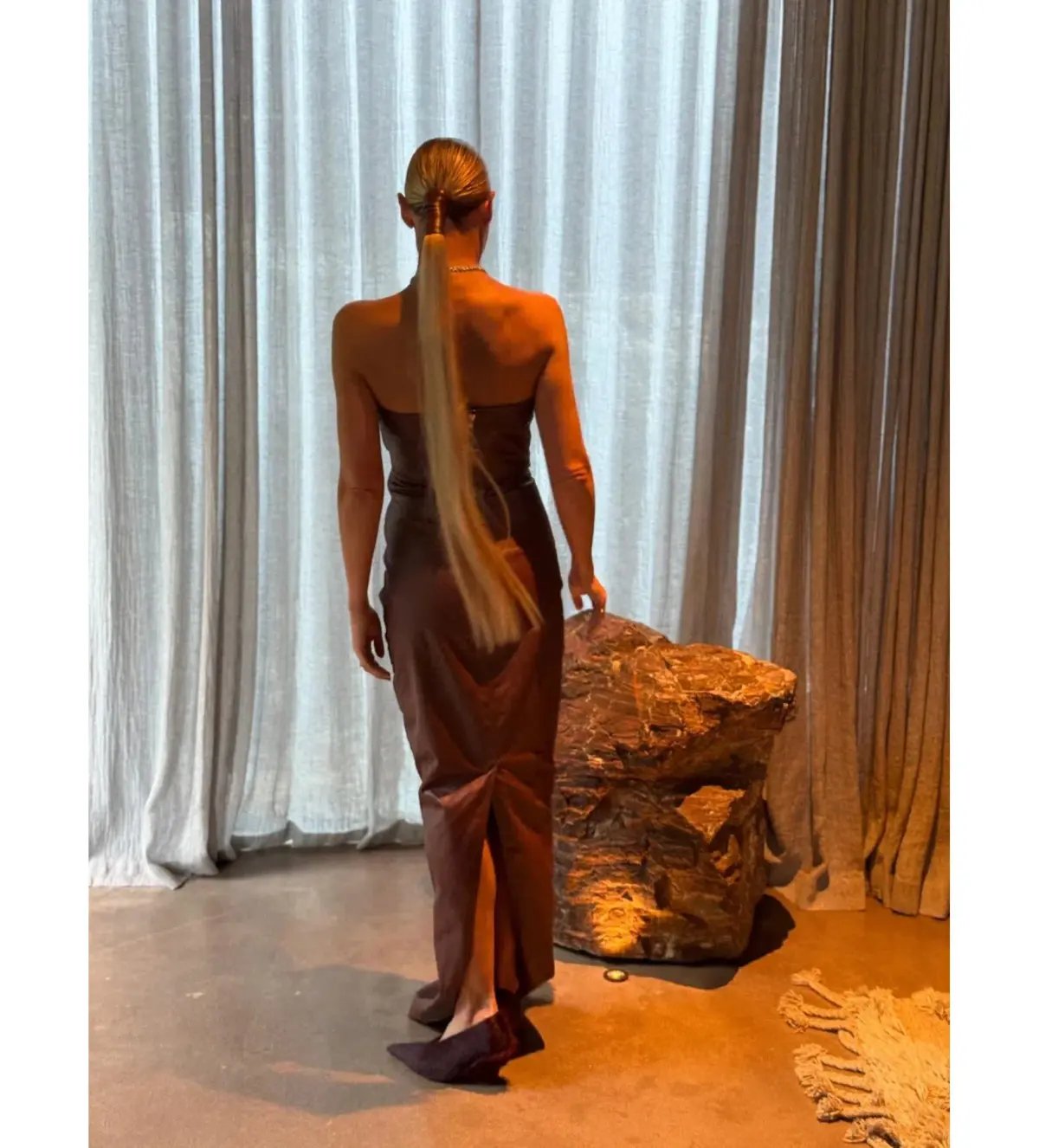 Rick Owens Prong Gown Brown Size AU 6 photo 6