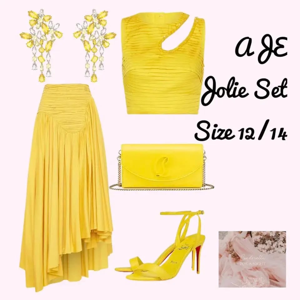 Aje Jolie Abstract Cut Out Top Size 14 & Jolie Asymmetric Midi Skirt Size 12 photo 7