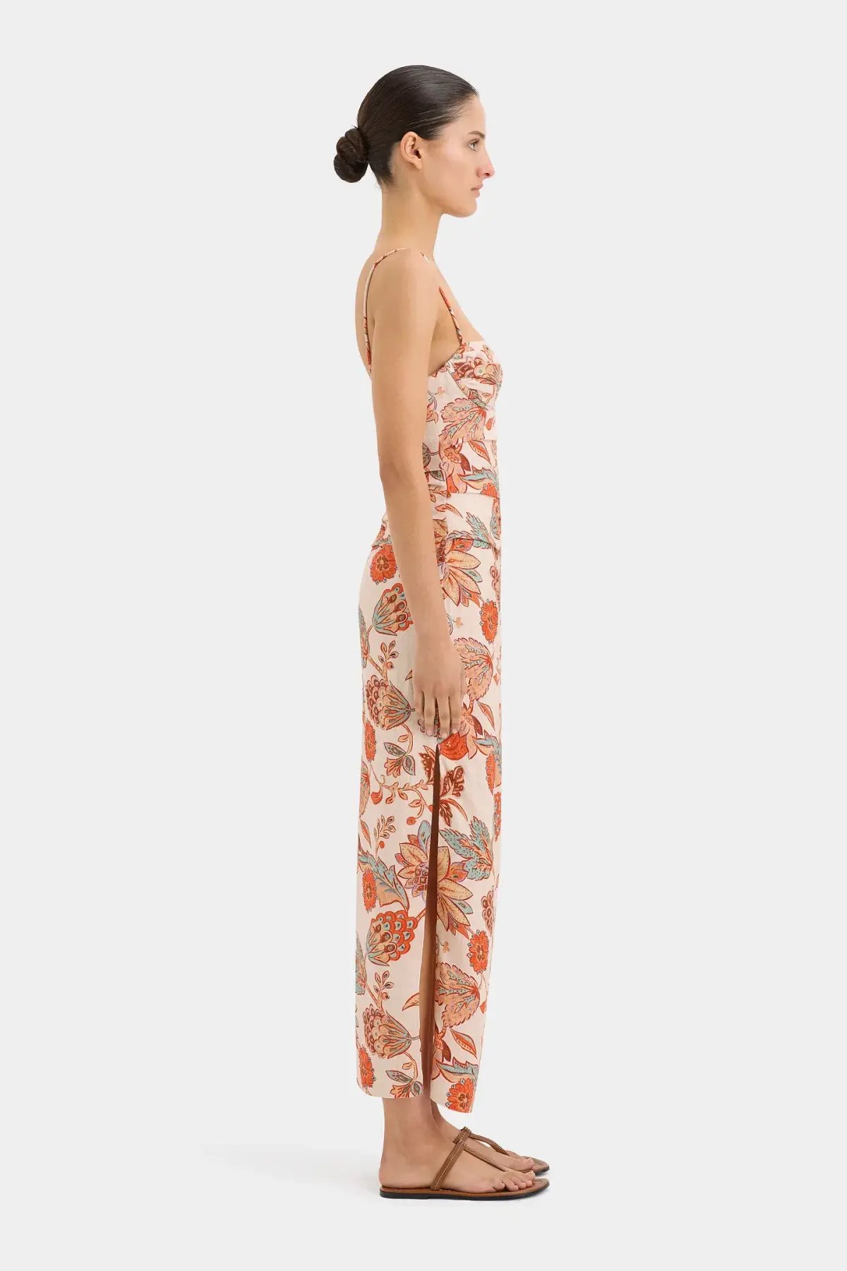 Sir The Label Noemi Balconette Midi Dress Floral Size 10 photo 3