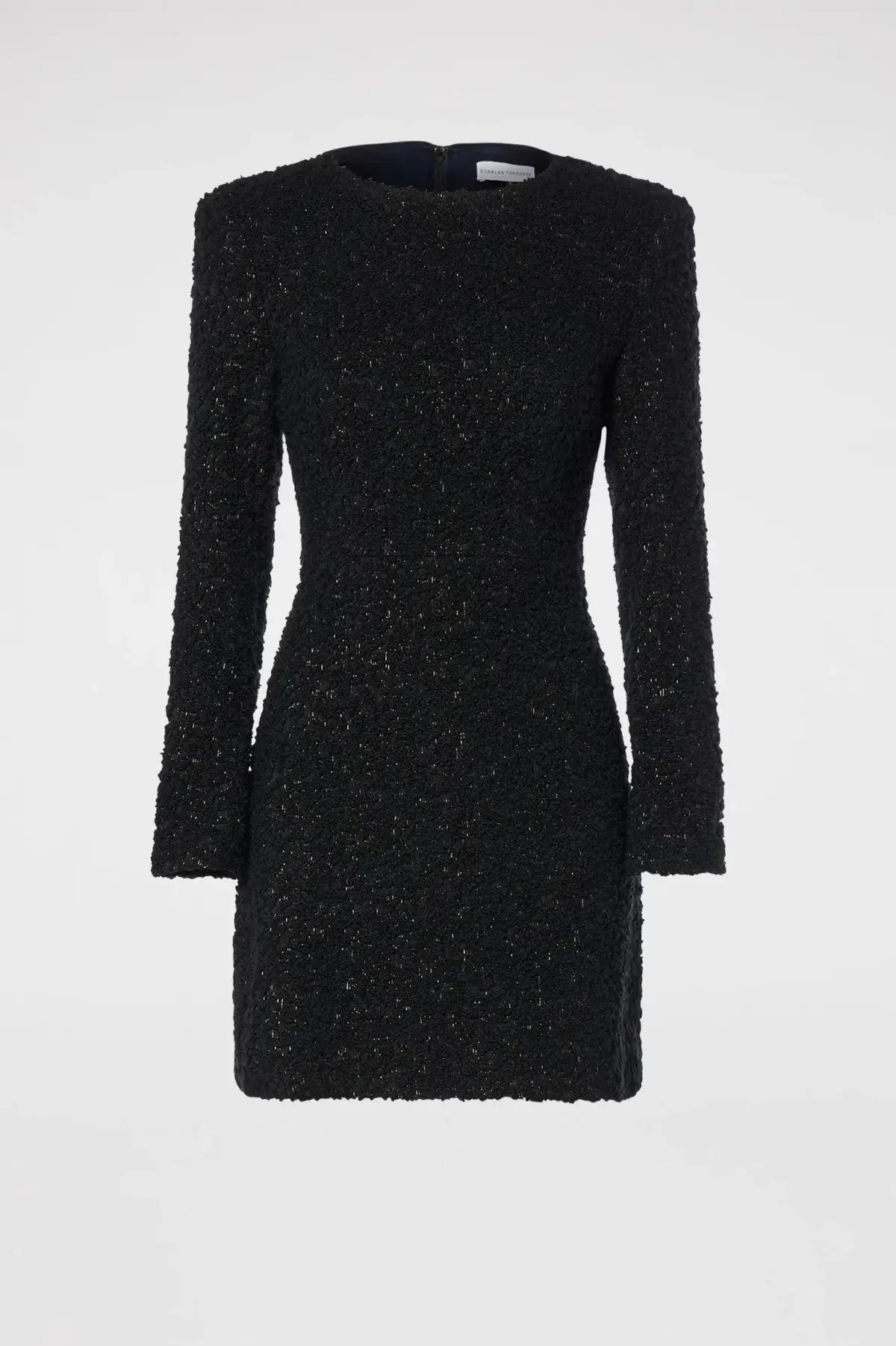 Scanlan Theodore Boucle Mini Dress Black Size 8 photo 4