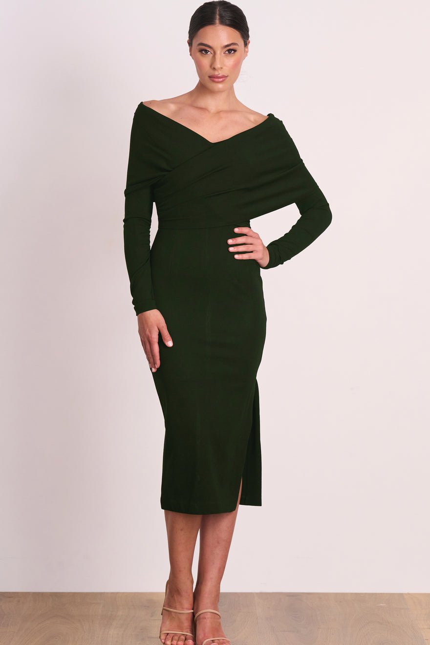 Pasduchas Zodiac Midi Dress - Olive photo 2