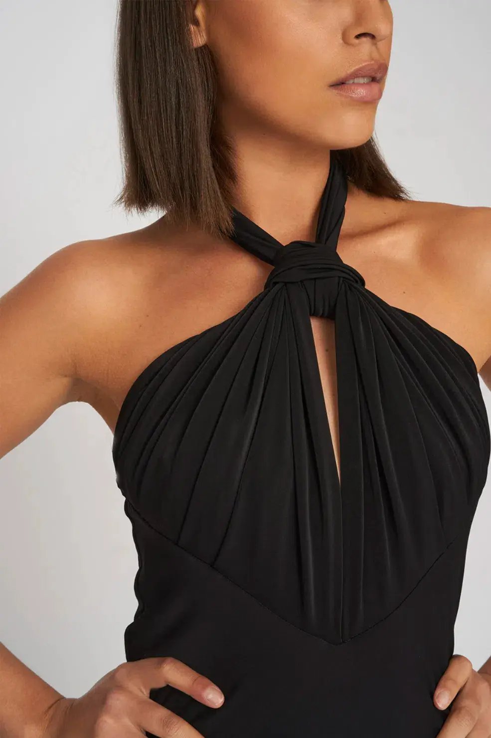 By Johnny Slip Knot Dress Black Size 8 photo 2