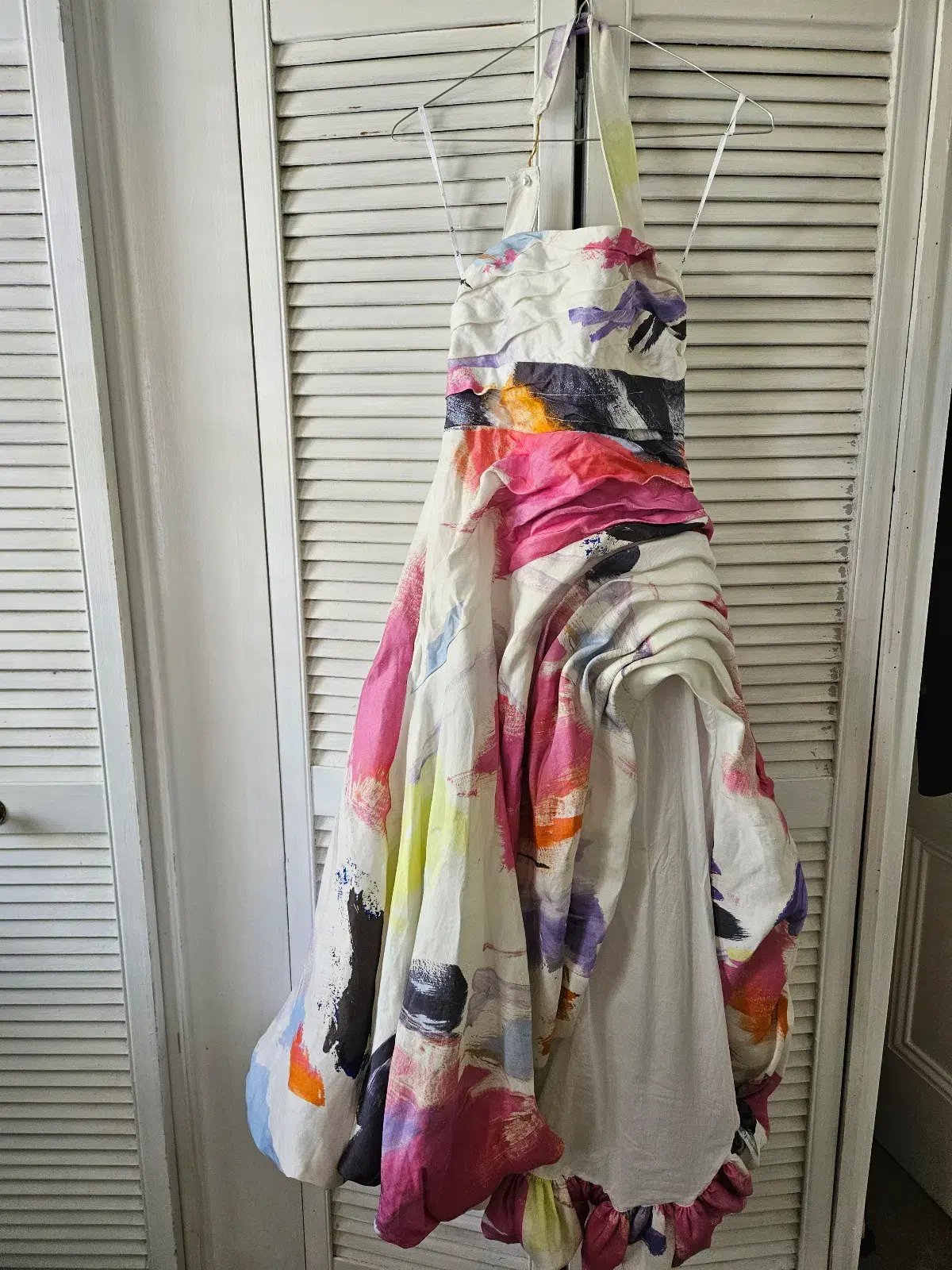 AJE HALTER NECK ABSTRACT SUNSET MIDI DRESS SIZE 8 photo 2