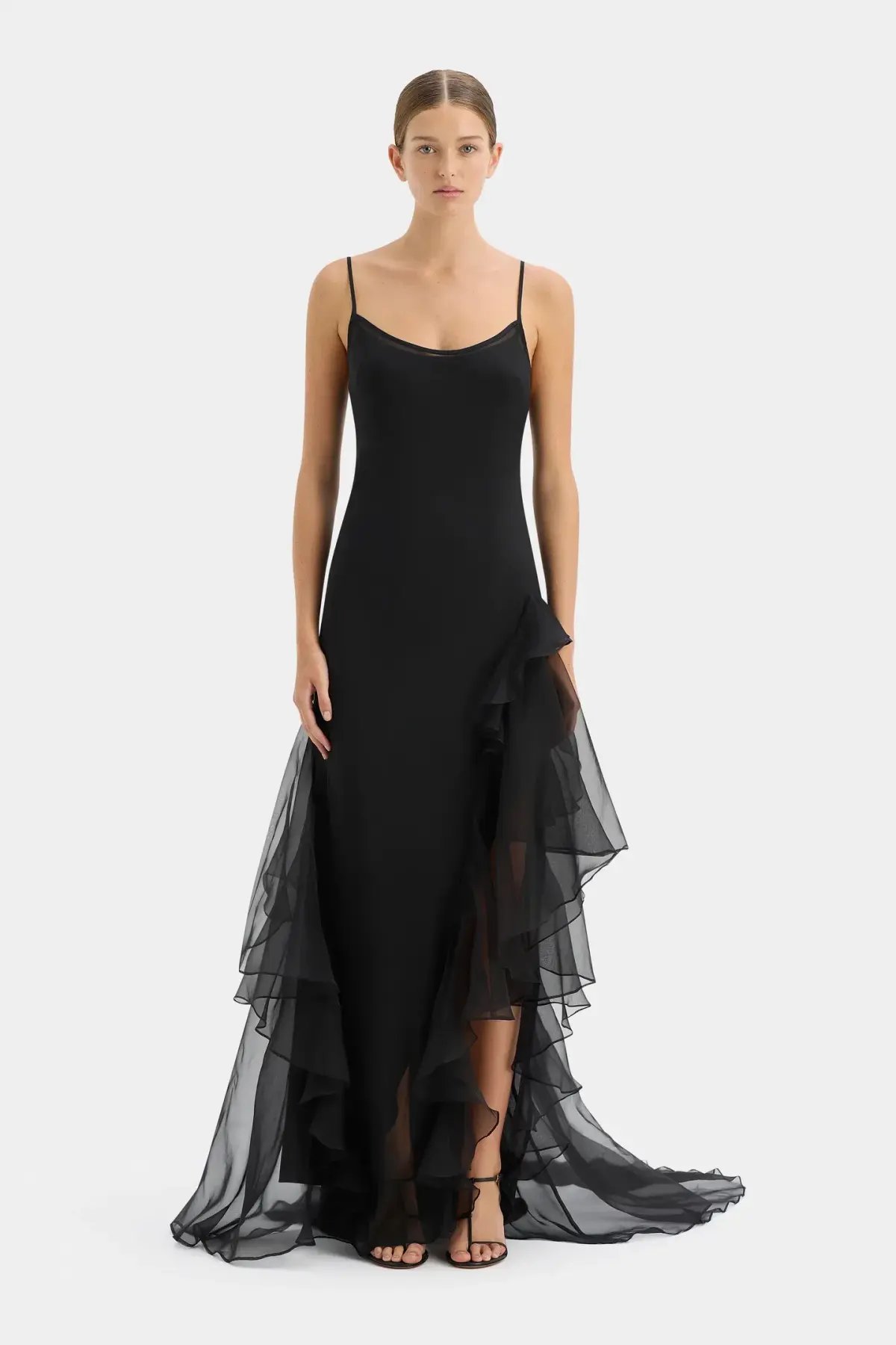 Sir the Label Sage Flounce Gown Black Size 1 / AU 8 photo 2