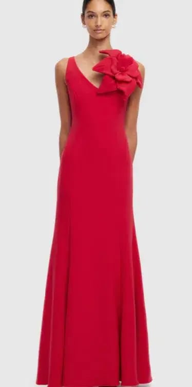 Leo Lin Eugenie Rosa Gown Red Size 8 photo 4