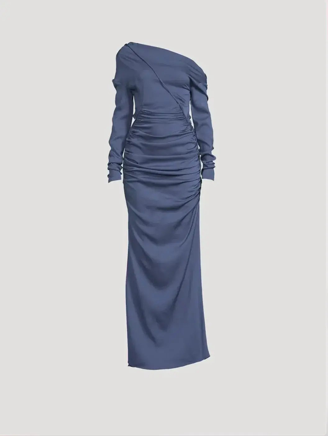 Christopher Esber Multi Gather Column Dress Denim Size 4 AU photo 3