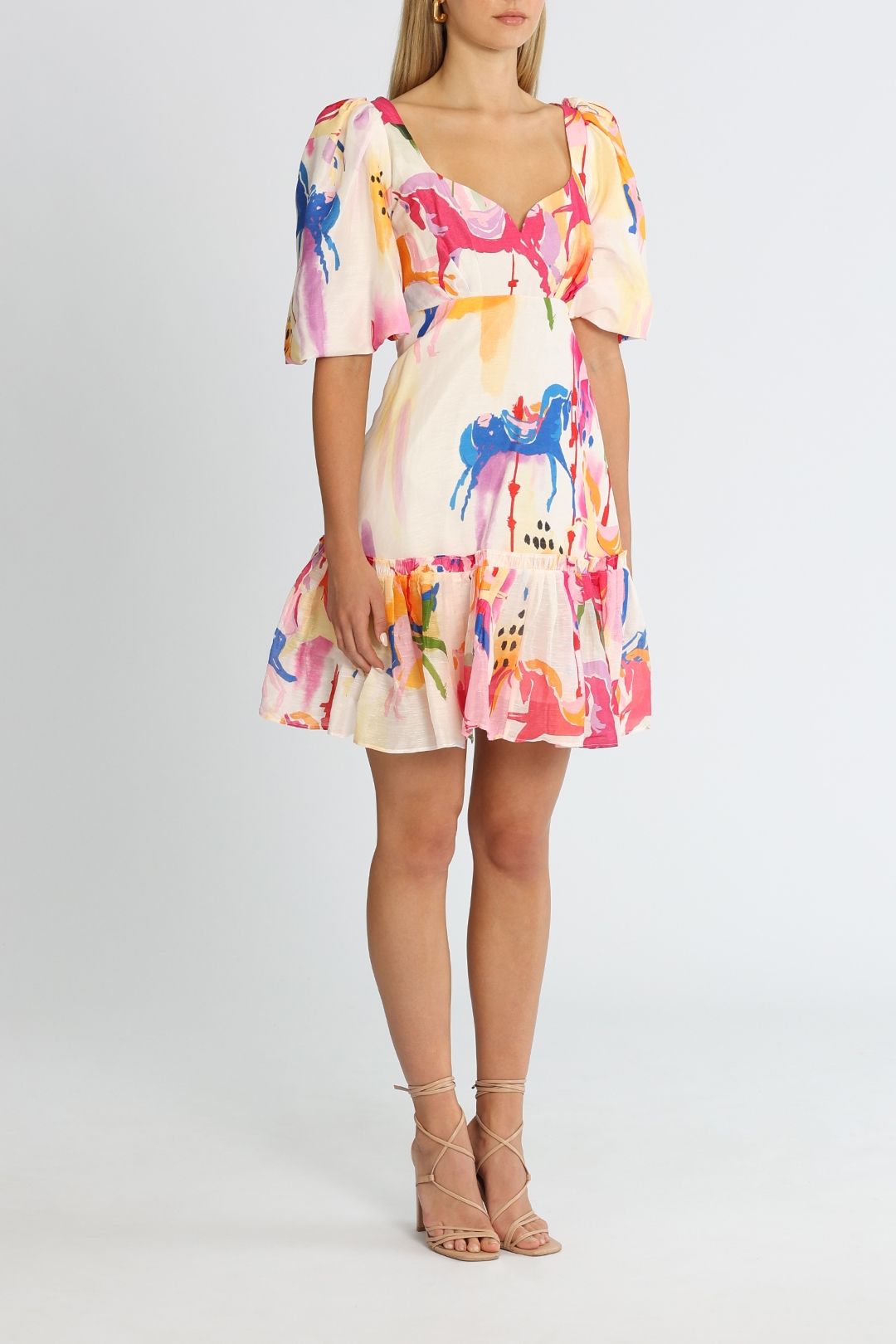 The Carousel Mini Dress - Rainbow Carousel photo 2