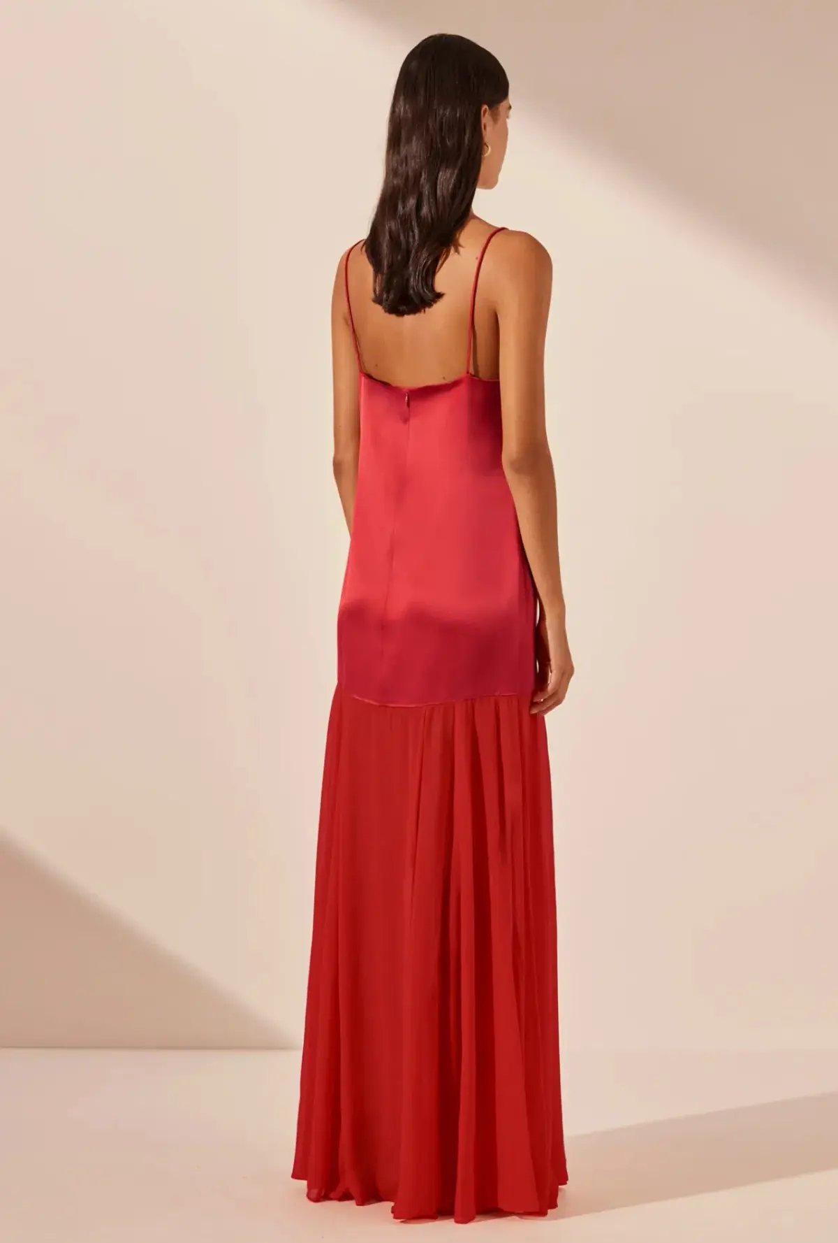Shona Joy Moraya Dropped Waist Maxi Dress Chilli Size 10 photo 3
