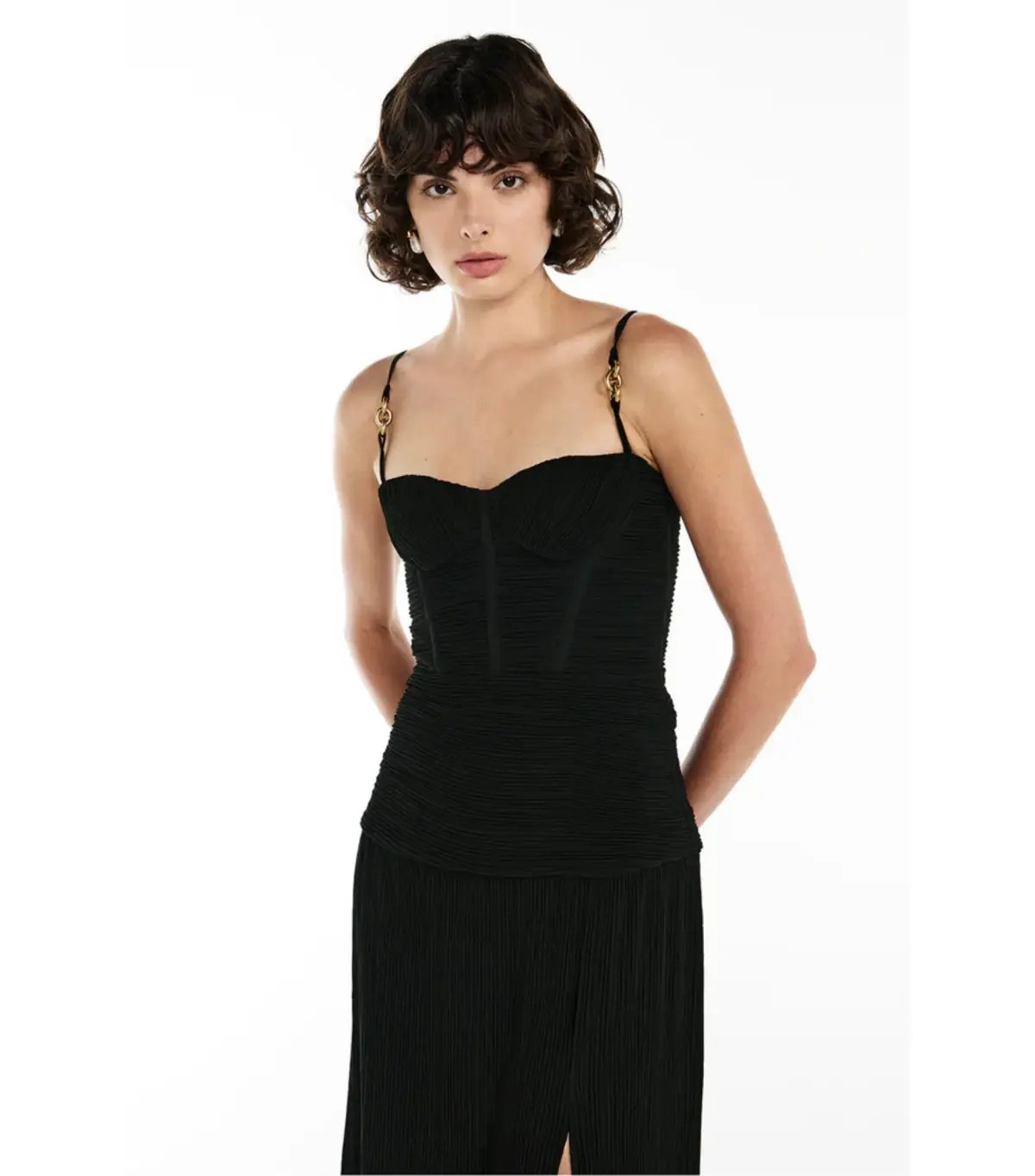Manning Cartell Double Time Pleat Dress in Black Size AU 6 photo 6