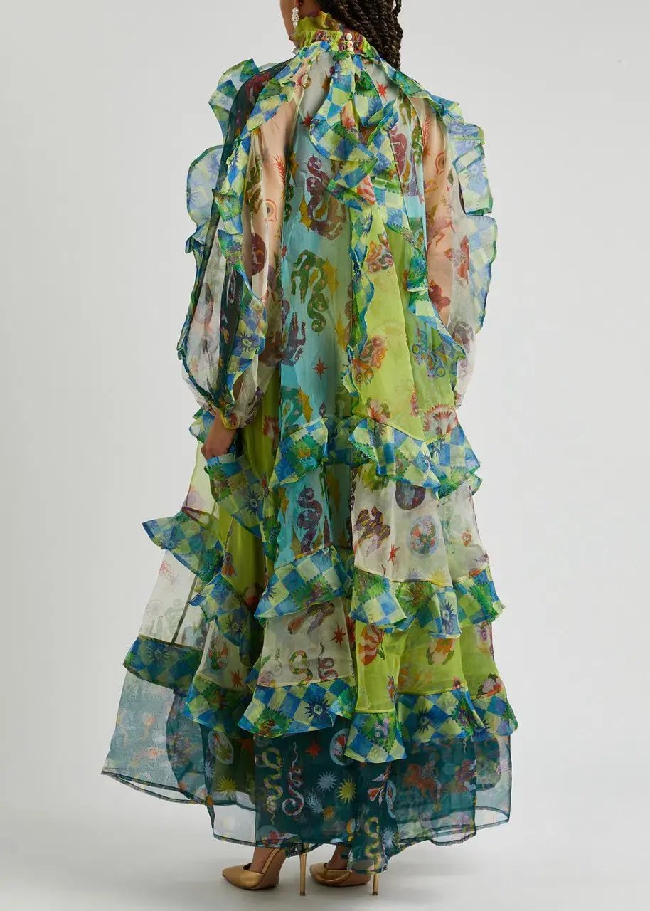 Alemais Guardian Ruffled Silk Organza Gown Size 10 Au photo 4