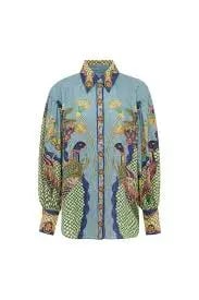 Alemais Gilly Shirt Misty Blue Size AU 8 photo 4