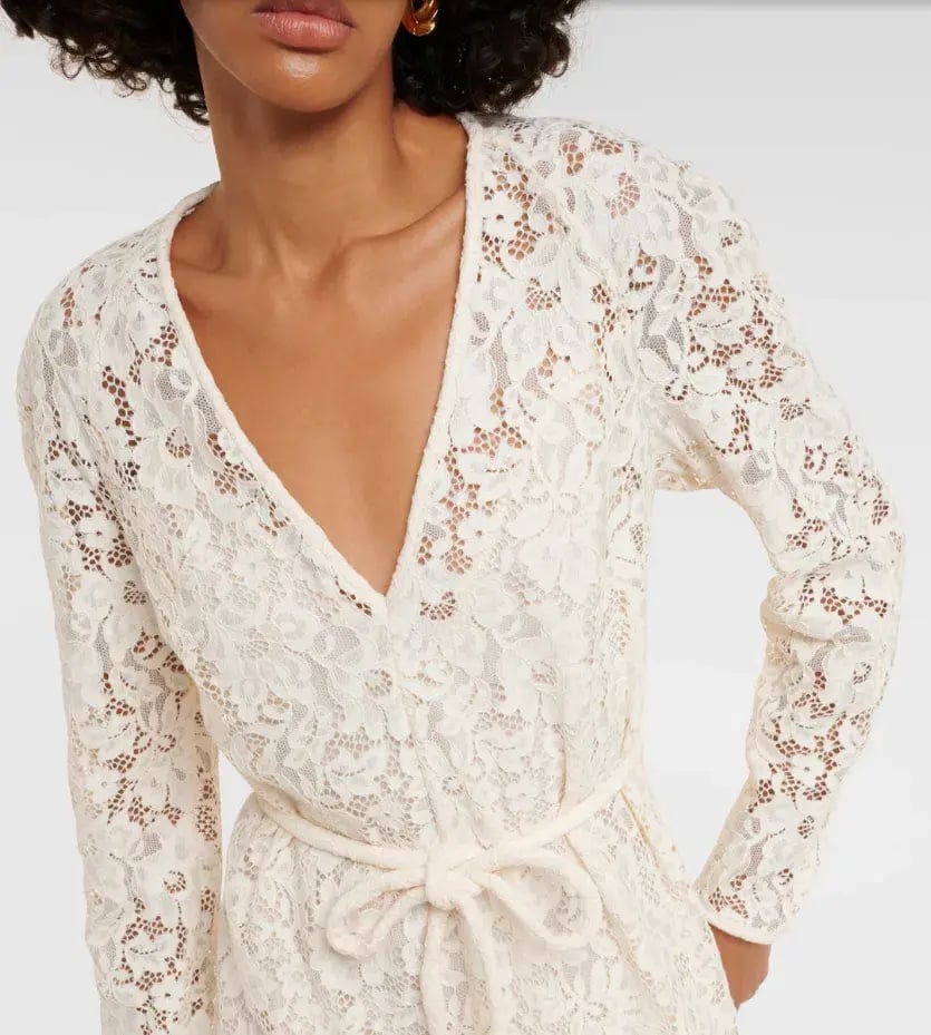 Zimmermann Matchmaker Lace Sheath Dress Cream Size 2/AU 12 photo 2