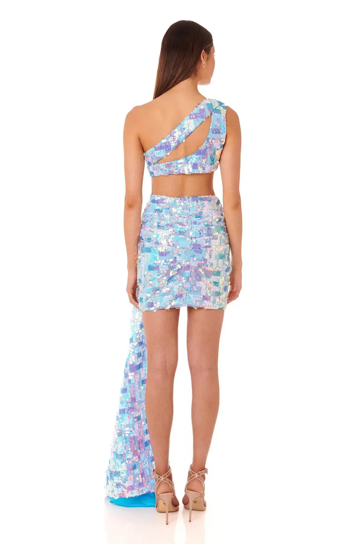 Eliya the Label Astrid Dress Blue Sequin Size M / Au 10 photo 3