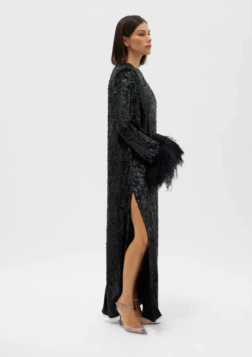 Rachel Gilbert Xanthy Gown, Black photo 3