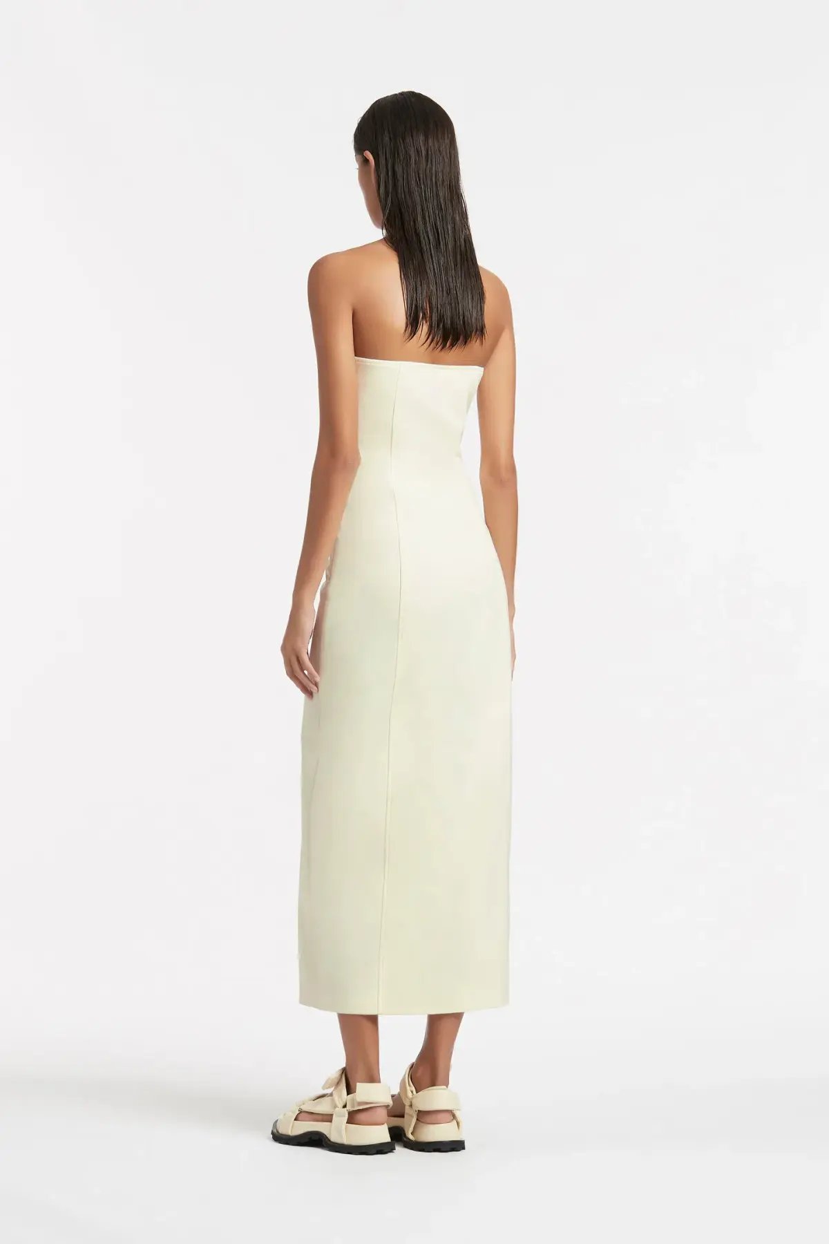 Carla Zampatti Ivory Satin Bias Dress Size 8 photo 14