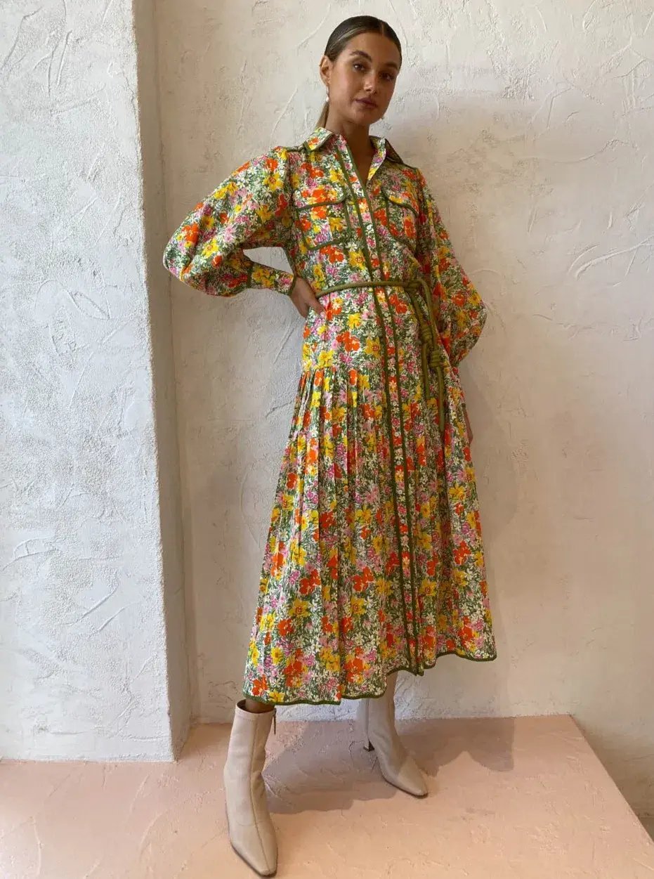 Alemais Cabana Midi Shirtdress Print Size 8 photo 6