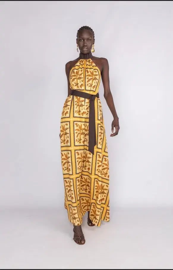 Sunset Lover Tiled Hanson Palm Dress Print Size 8 photo 2