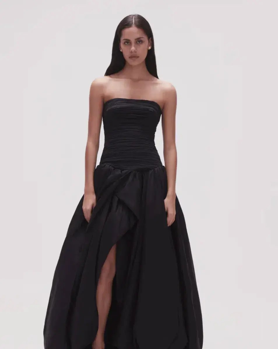 Aje Violette Bubble Hem Maxi Dress Black Size 8 photo 5