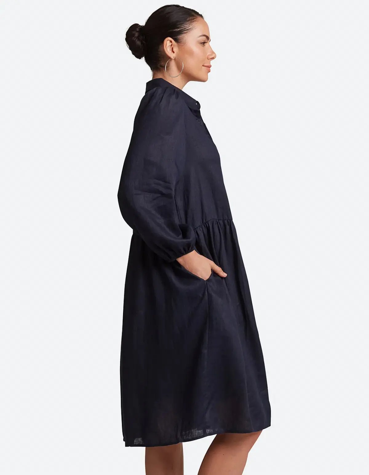 eb&ive Studio Midi Shirt Dress Navy Size S / AU 8-10 photo 2