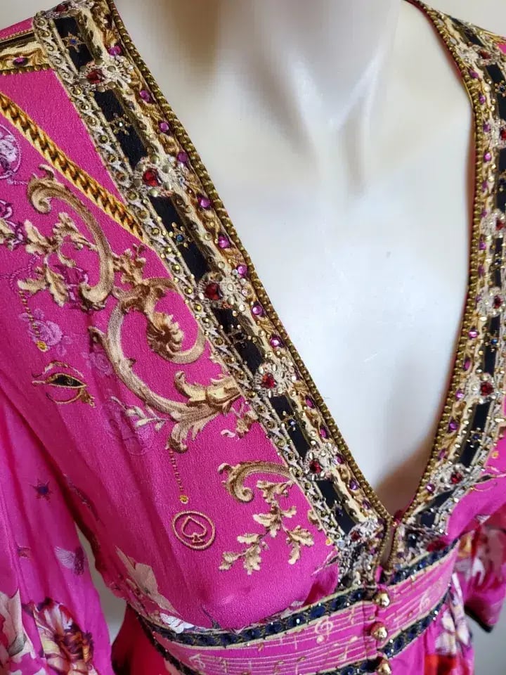 Camilla x Robbie Williams Button Front Frill Dress pink XXS What Happens on TOUR photo 12