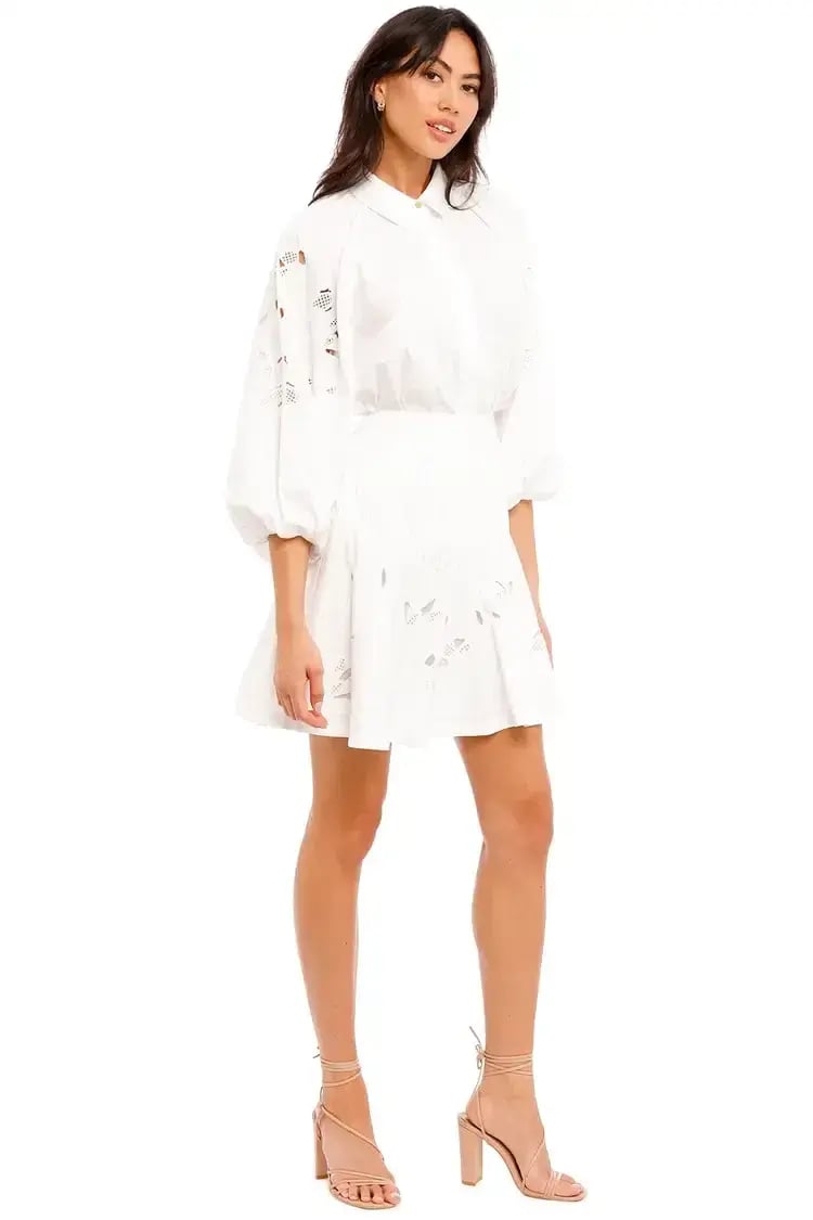 Ministry of Style Wild Bloom Blouse and Skirt Set in Ivory Size 12 photo 2
