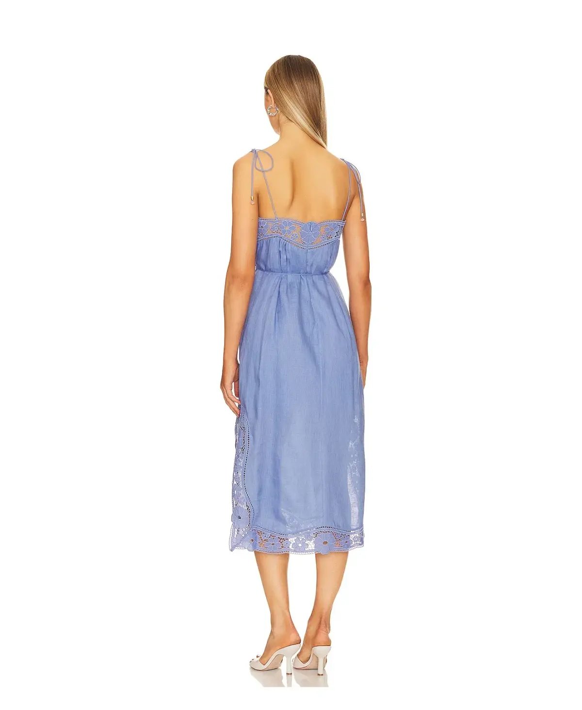 Zimmermann August Broderie Slip Dress Blue Size 1 /AU 10 photo 3