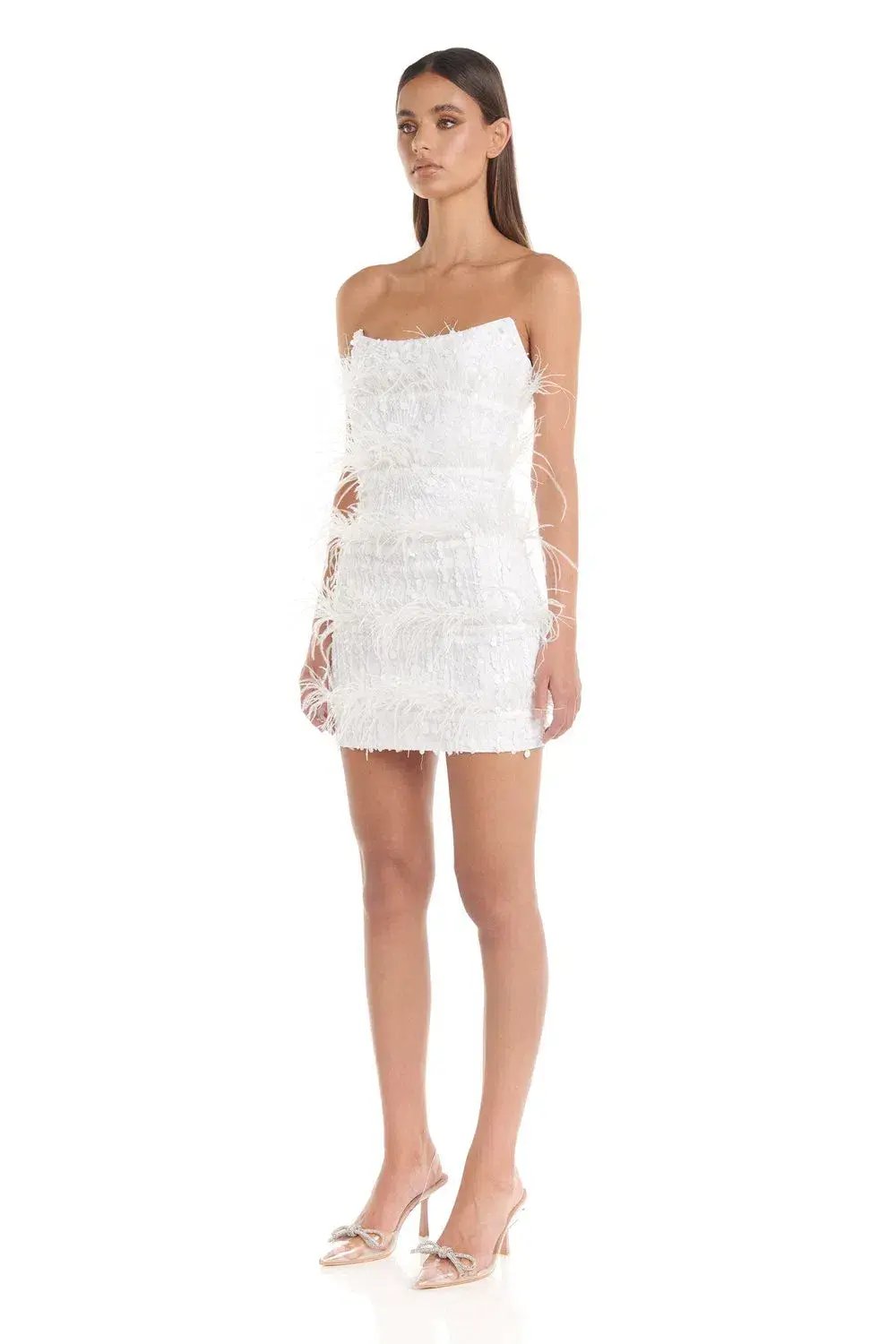 Eliya The Label Tiffany Mini Dress White Size 8 photo 3