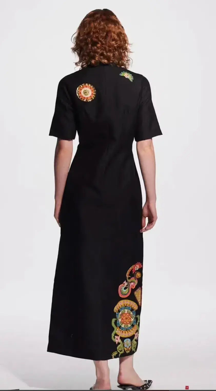 Alemais Bingo Gown Black Beaded Size AU 12 photo 3