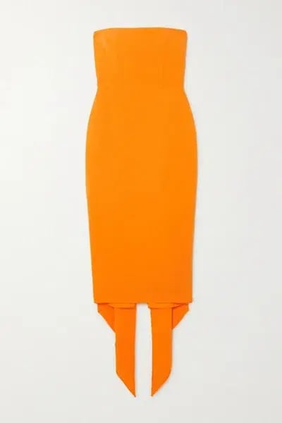 Alex Perry Hall Midi Dress in Orange Size 4 photo 4