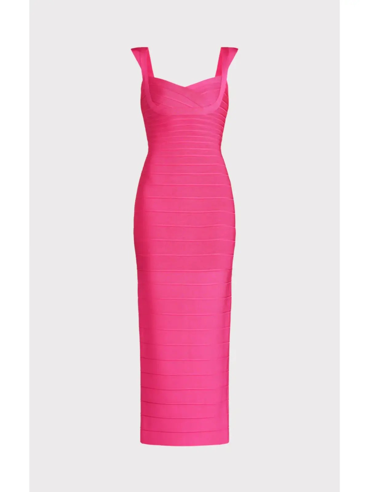 Herve Leger Fluted Bandage Gown in Pink Size Small / AU 8 photo 4