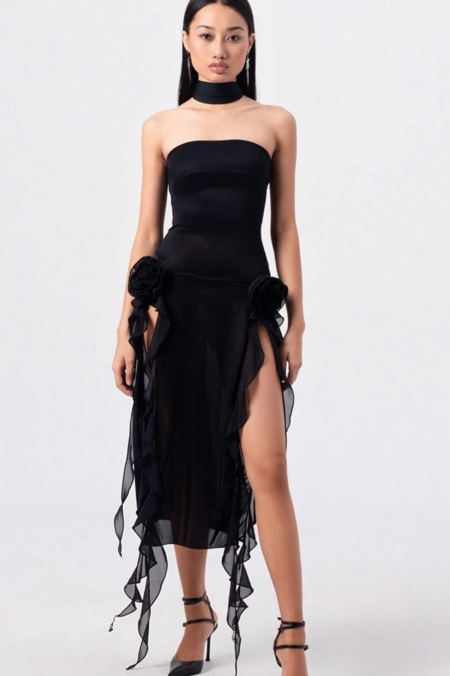 Fanci Club The Thieves Evening Dress - Black photo 3