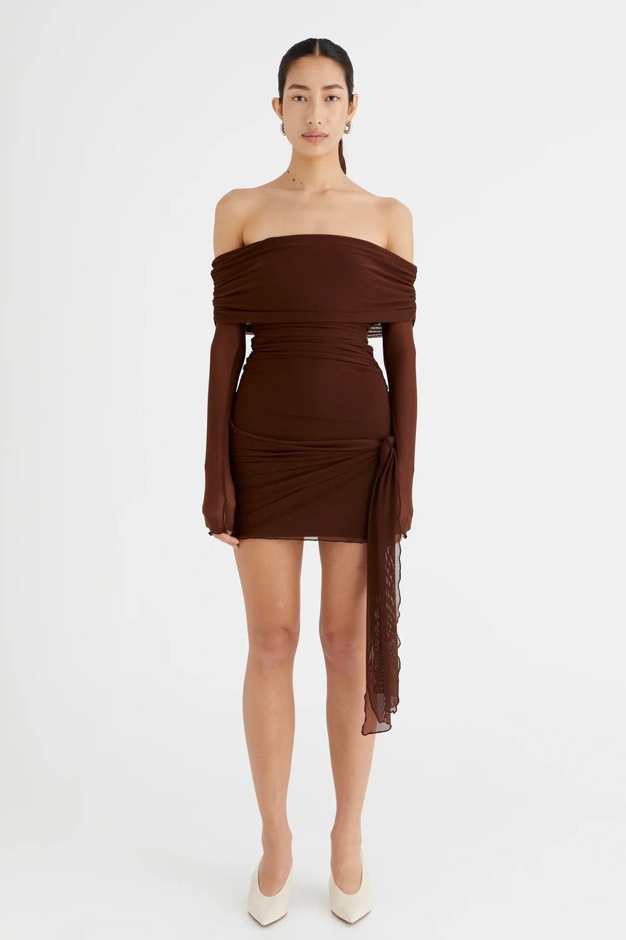 Benni Yasmin Mini Dress - Cacao photo 4