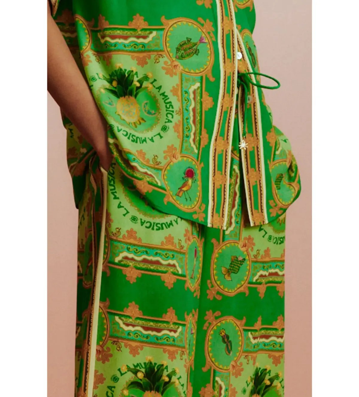 Alémais La Musica Silk Shirt and Pant Green Size AU 16 photo 2