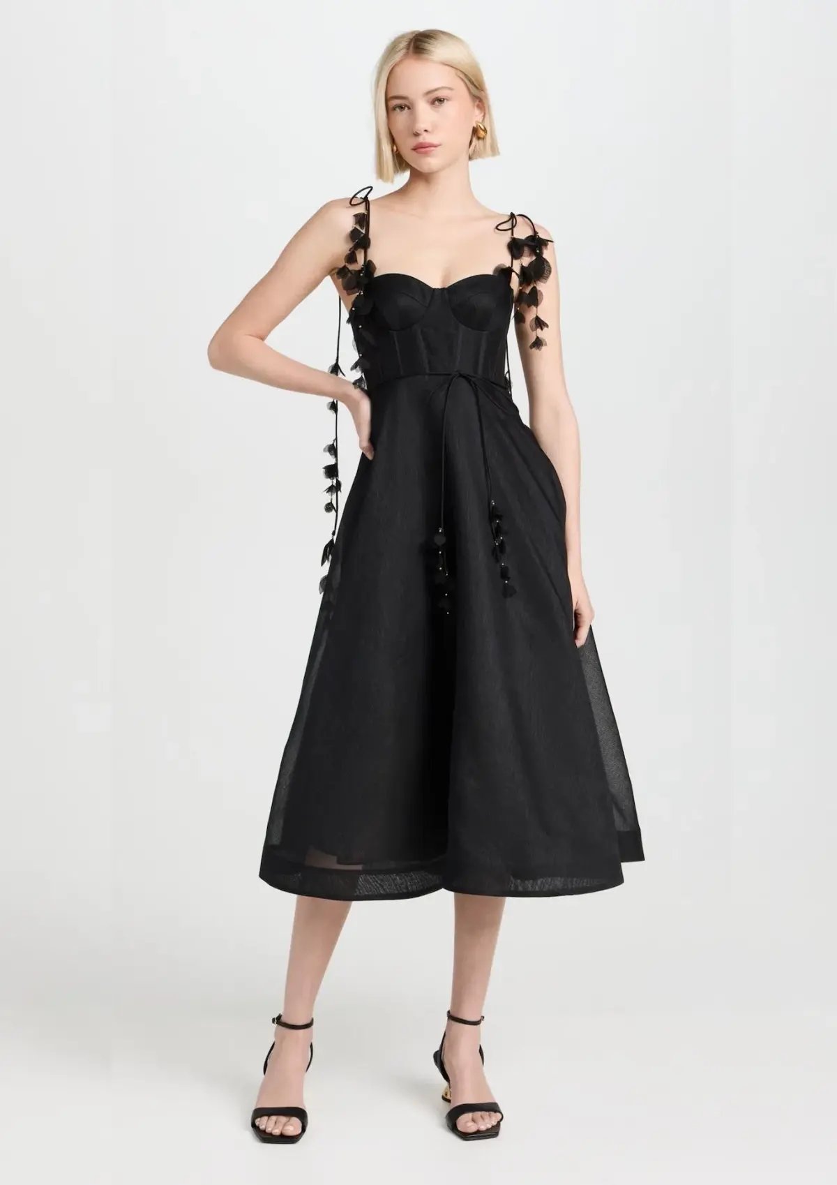 Zimmermann Natura Corset Midi Dress Black Size 3 / AU 14 photo 3