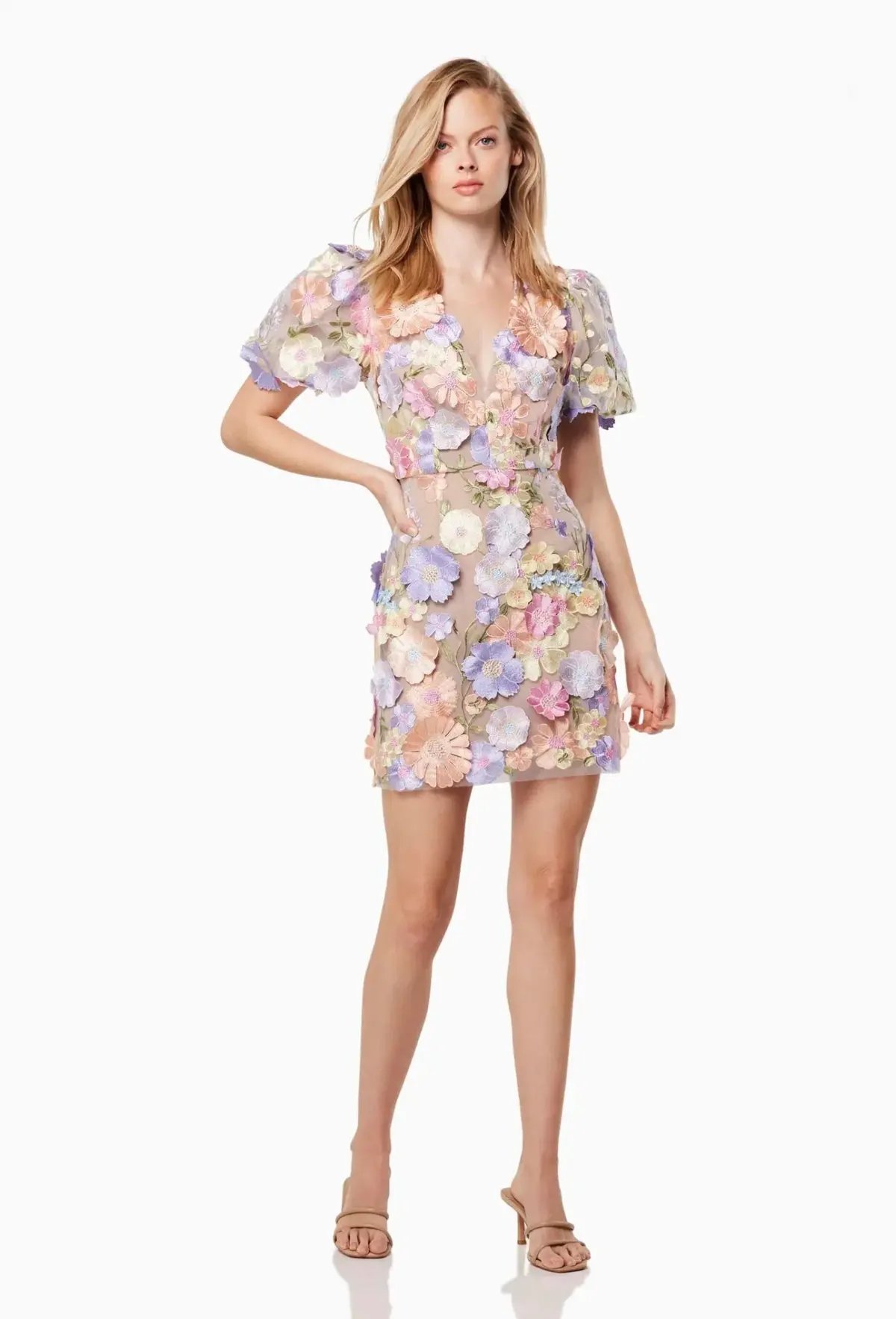 Elliatt Anthea 3D Lace Mini Dress Floral Size S / AU 8 photo 2