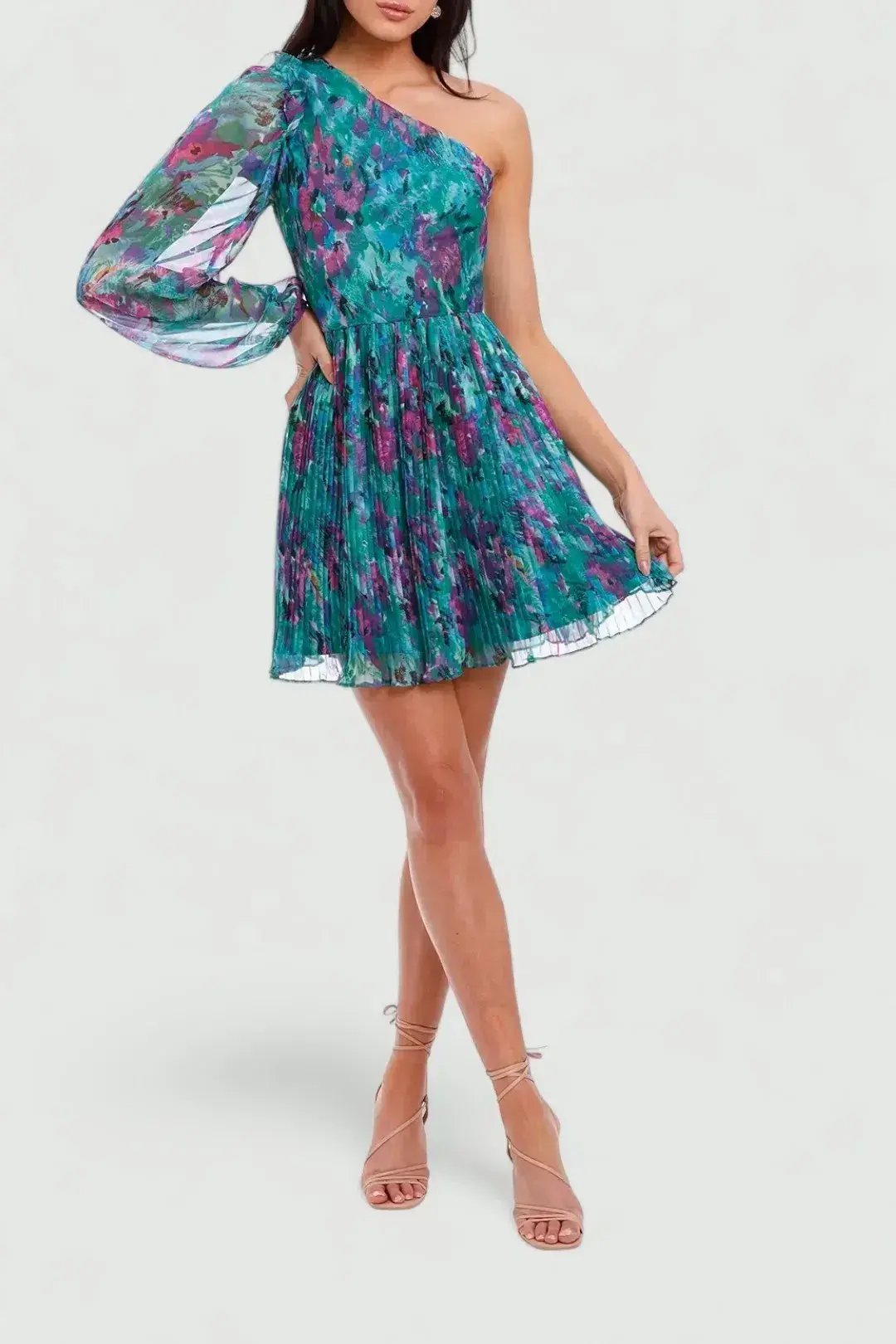 Talulah Barcelona Nights Mini Dress in Watercolour Floral Print Size 8 photo 2