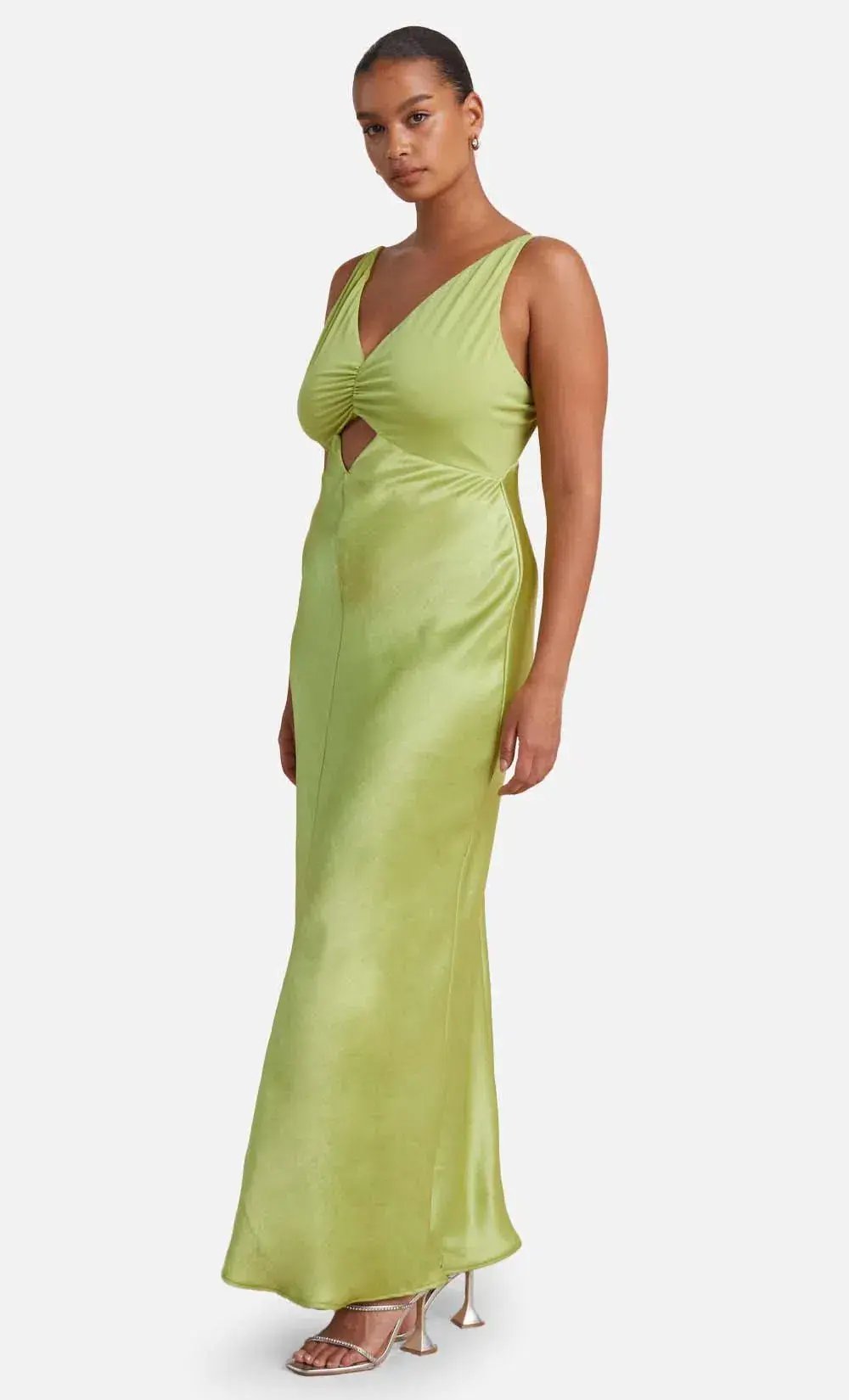 Bec & Bridge Julieta V Neck Maxi Dress Lime Green Size 6 / XS photo 2