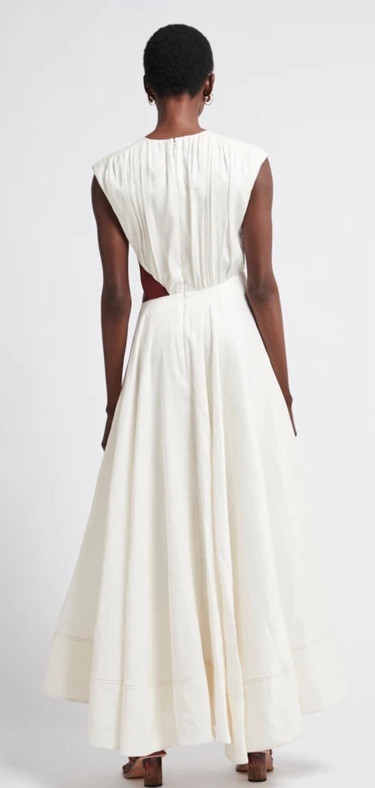 Aje Reflection Cut Out Dress White Size 6 photo 2