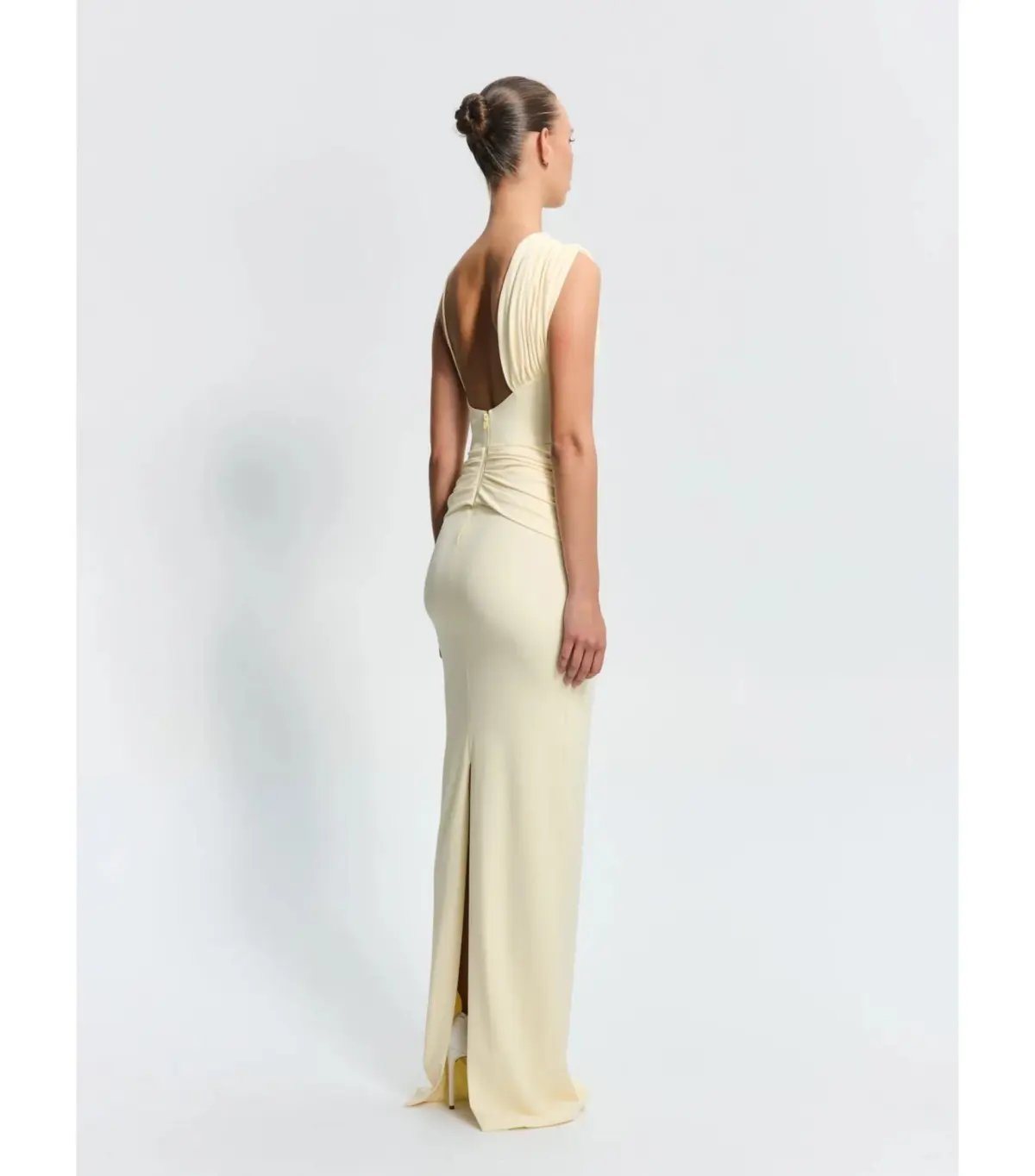 Effie Kats Greer Gown in Lemon Size 6 photo 4