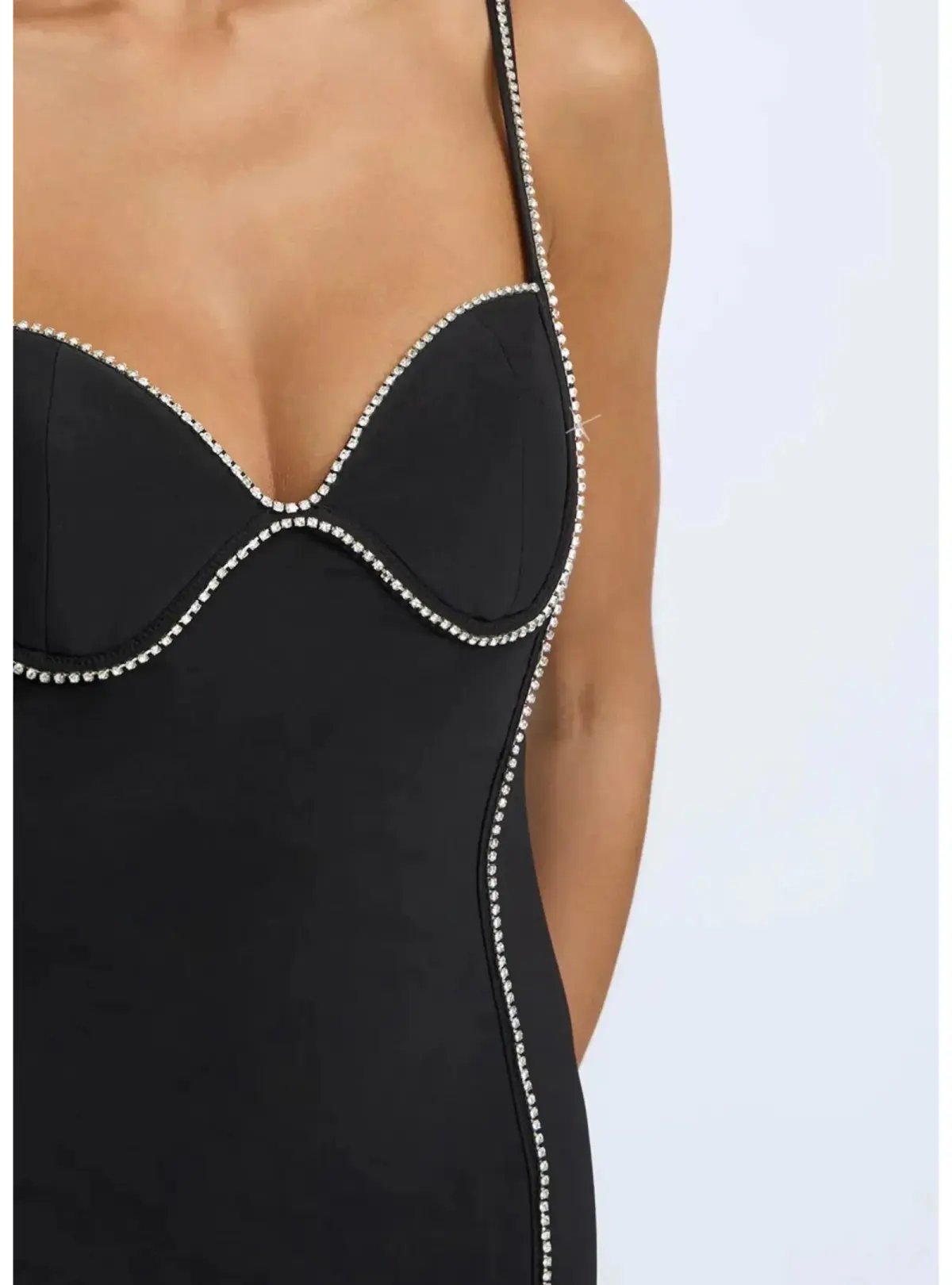 By Johnny Femmina Diamond Pipe Midi Dress Black Size AU 12 photo 3